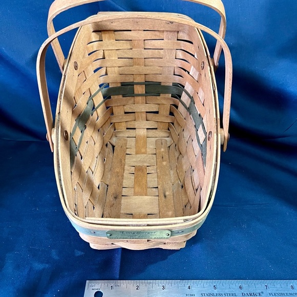 Price Drop- Longaberger Yuletide Traditions Basket Green Christmas Collection 91 - Picture 4 of 10